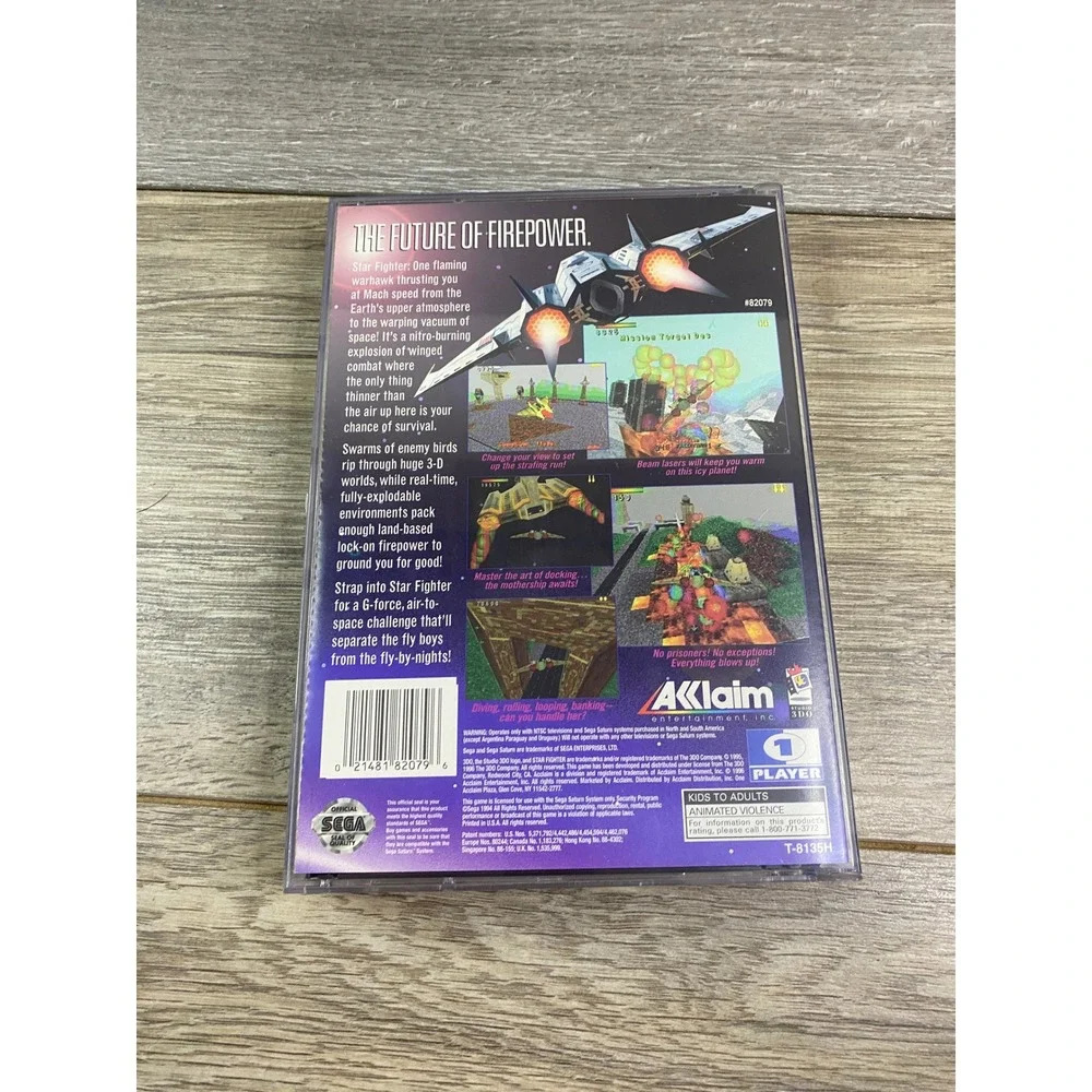 Star Fighter Sega Saturn 1996 Acclaim Space Combat‎ Flight Sim T-8135H Long Box